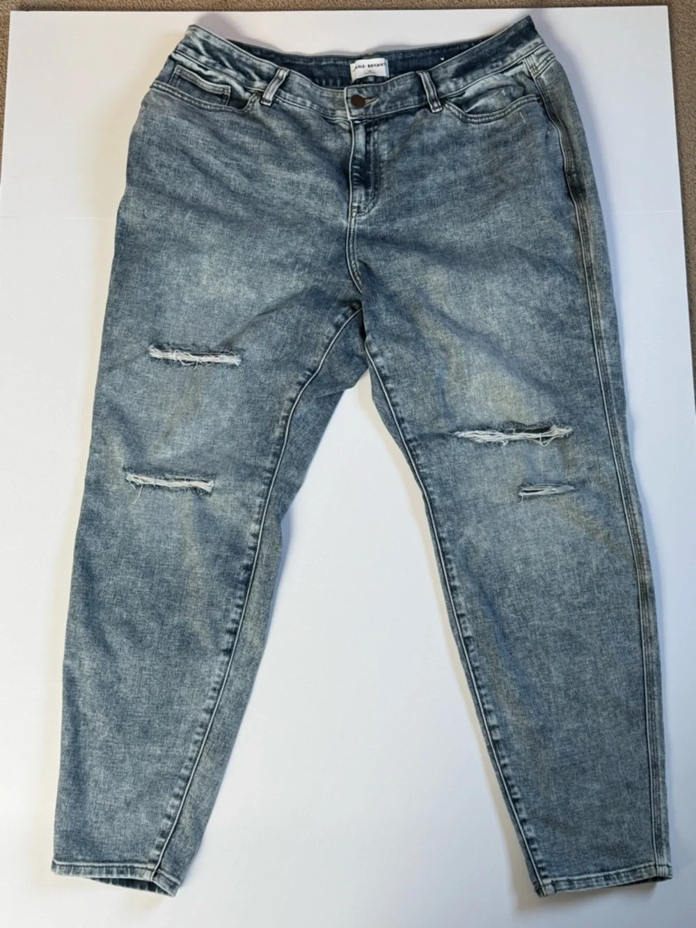 Lane Bryant Curvy Fit Jeans‎ Womens 20L High Rise Skinny Distressed Stretch